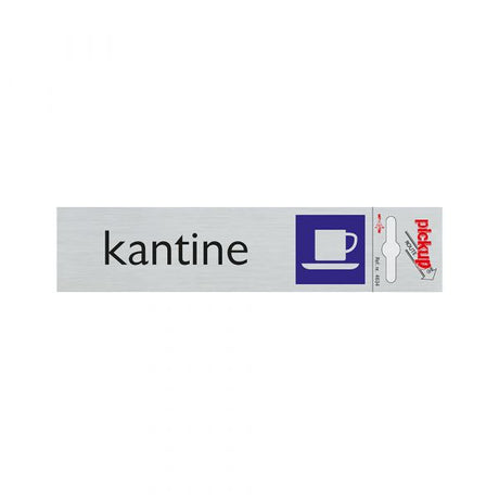 Panneau de cantine en aluminium - 165x44 mm autocollant.