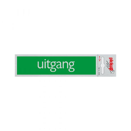 Panneau de sortie en aluminium - 165x44 mm autocollant.