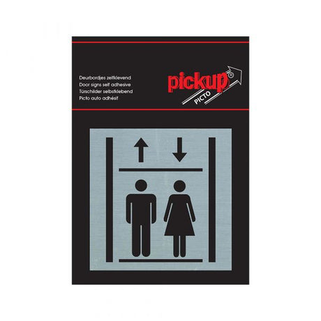 Panneau ascenseur en aluminium - 80x80 mm autocollant.
