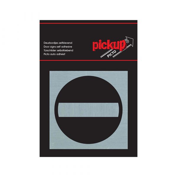 Panneau d'interdiction d'entrée en aluminium - 80x80 mm autocollant.