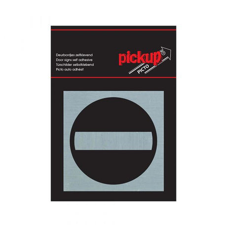 Panneau d'interdiction d'entrée en aluminium - 80x80 mm autocollant.