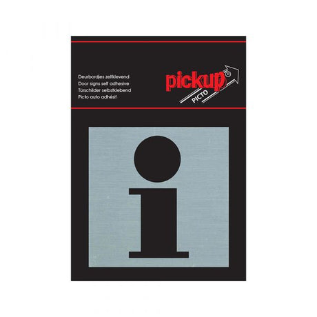 Panneau d'information en aluminium - 80x80 mm autocollant.