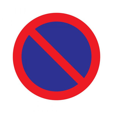 Autocollant d'interdiction de stationnement - rond de 200 mm.
