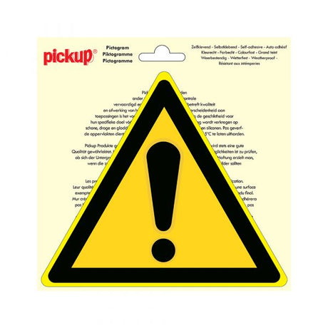 Autocollant de danger - Triangle de 200 mm.