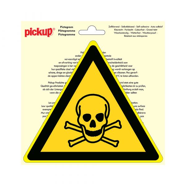 Autocollant substances toxiques - Triangle de 200 mm.