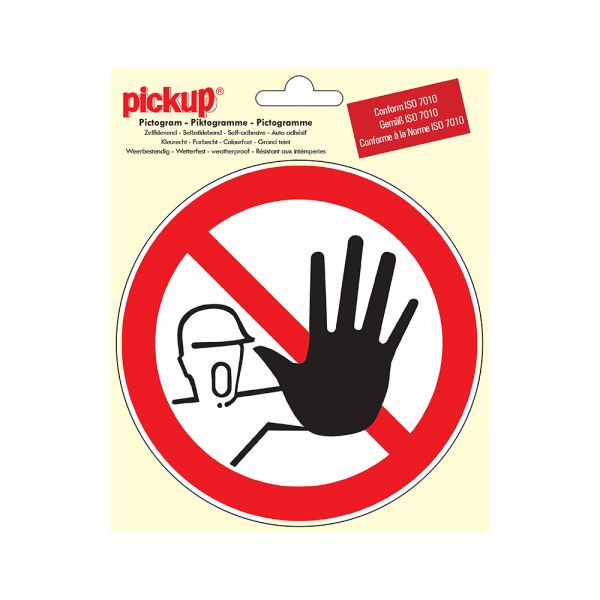 Autocollant interdit aux personnes non autorisées - Rond 150 mm.