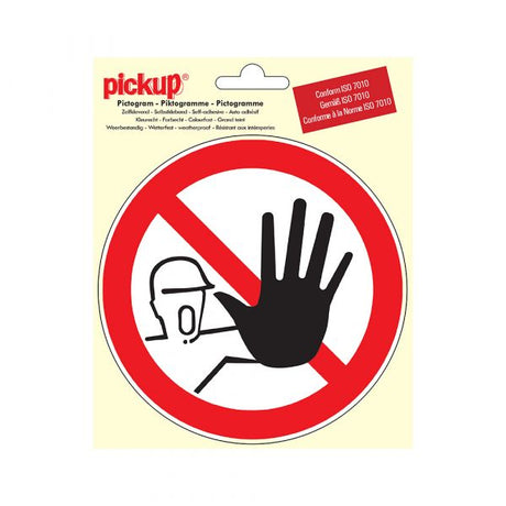 Autocollant interdit aux personnes non autorisées - Rond 150 mm.