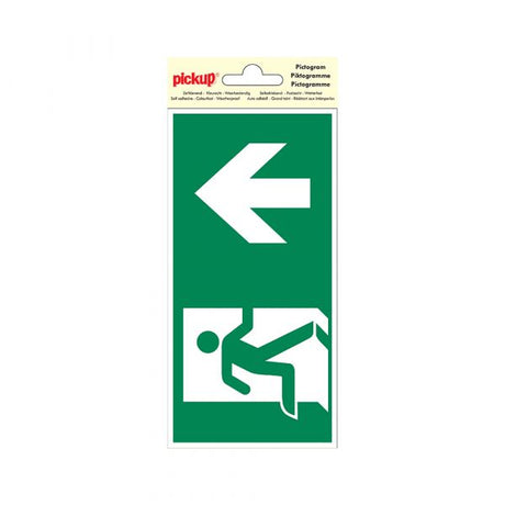 Autocollant sortie de secours droit devant - 100x200 mm.