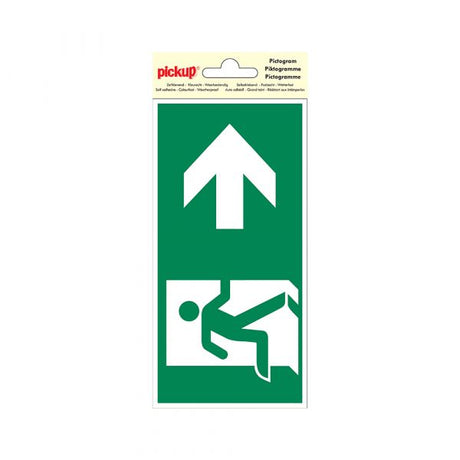 Autocollant sortie de secours droite - 100x200 mm.