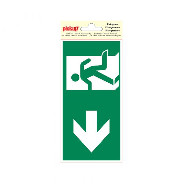 Autocollant de sortie de secours gauche - 100x200 mm.