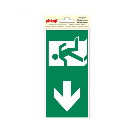 Autocollant de sortie de secours gauche - 100x200 mm.