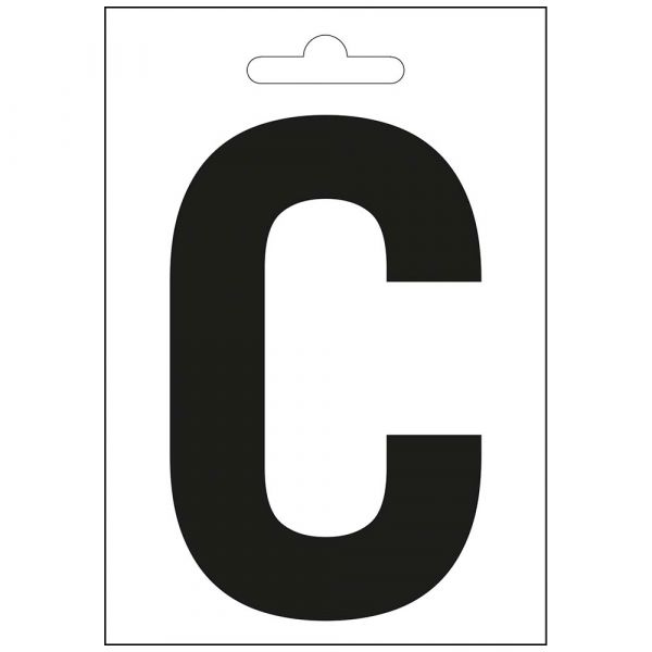 Lettre Nautic c noire 100 mm.