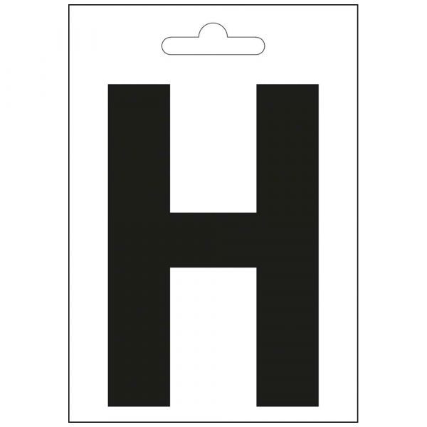 Lettre Nautic h noire 100 mm.
