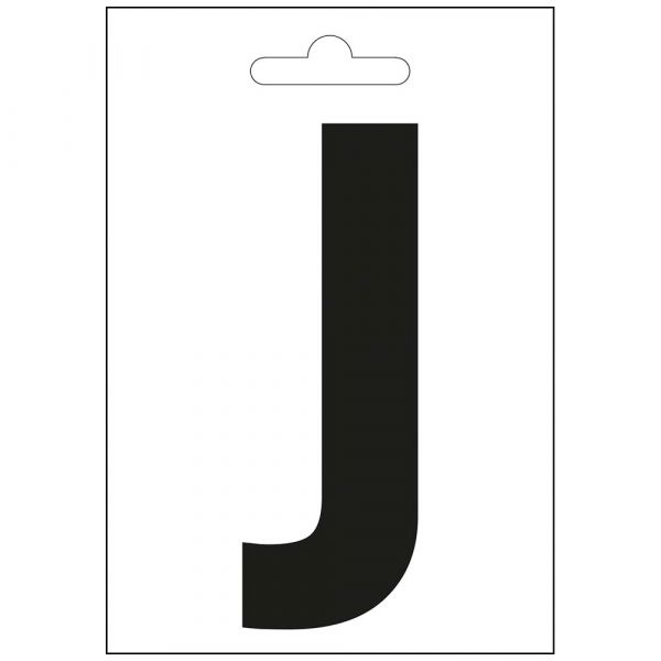 Nautic lettre j noir 100 mm.
