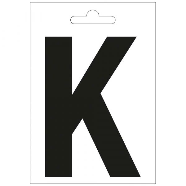 Nautic lettre k noir 100 mm.