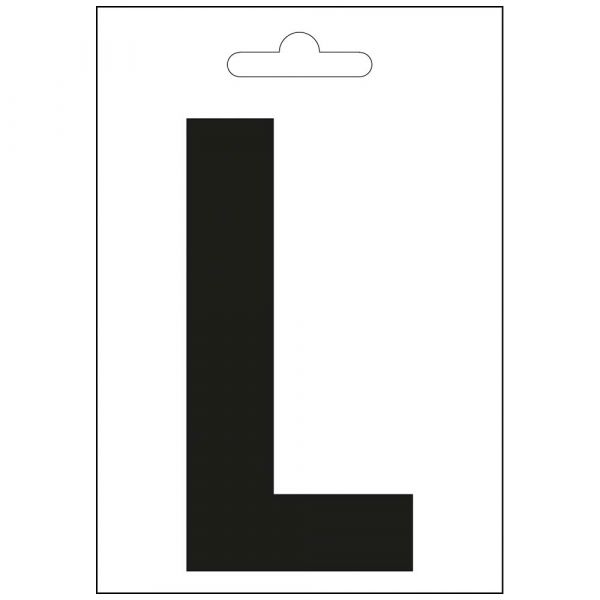 Lettre Nautic l noire 100 mm.