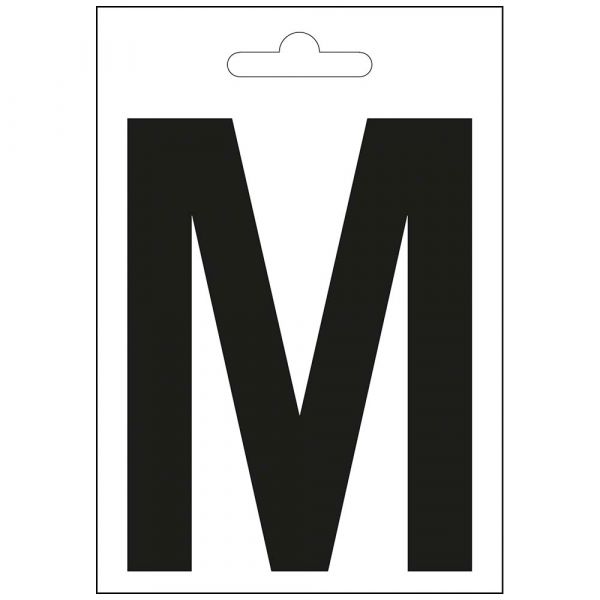 Lettre Nautic m noire 100 mm.