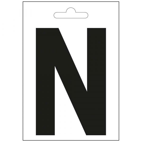 Lettre Nautic n noire 100 mm.