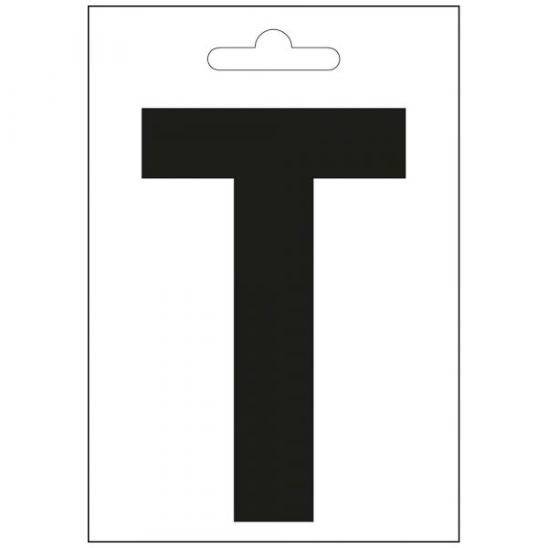 Lettre Nautic t noire 100 mm.