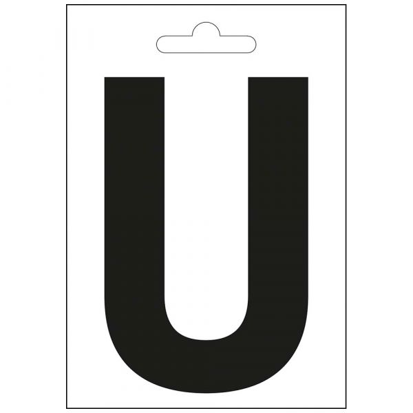 Lettre Nautic u noire 100 mm.