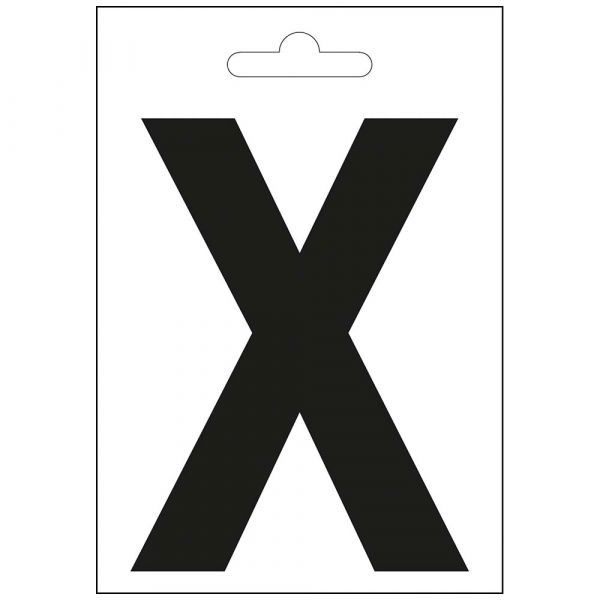 Lettre Nautic x noire 100 mm.