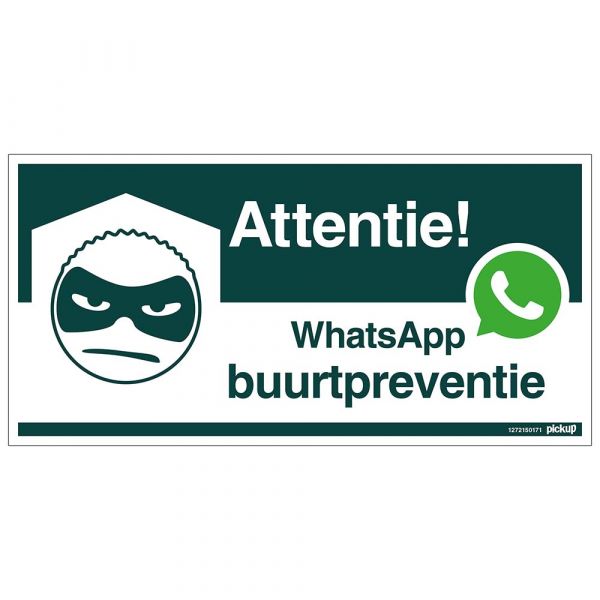 Panneau de surveillance de quartier WhatsApp - 150x300 mm.
