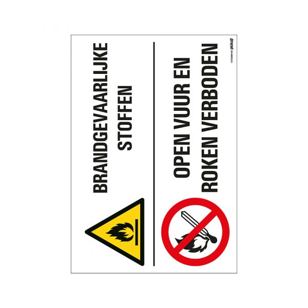 Panneau substances inflammables - 230x330 mm..