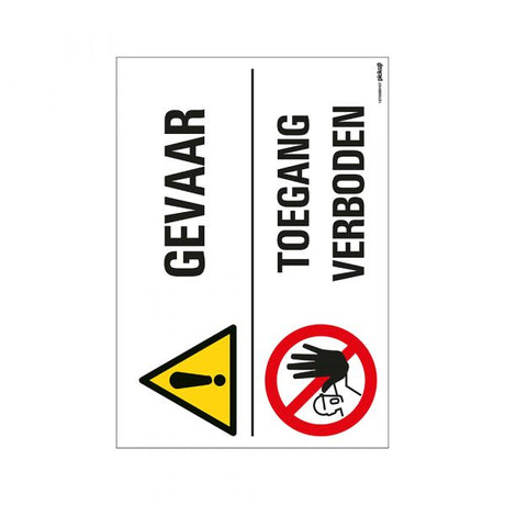 Panneau Danger accès interdit - 230x330 mm.