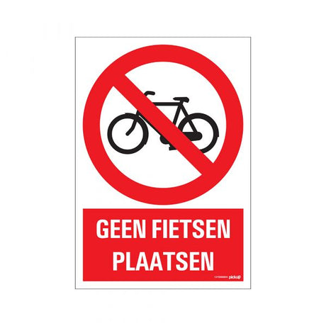 Panneau interdit aux vélos - 230x330 mm.