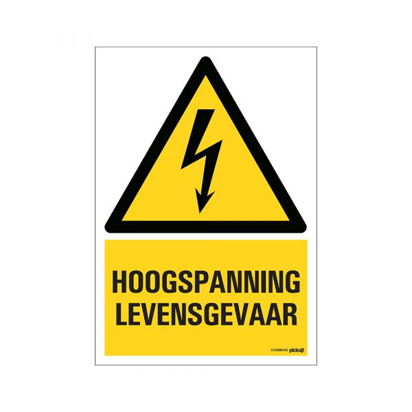 Panneau danger de mort haute tension - 230x330 mm.