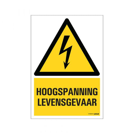 Panneau danger de mort haute tension - 230x330 mm.