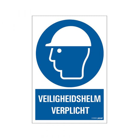 Panneau obligatoire pour le casque de sécurité - 230x330 mm.