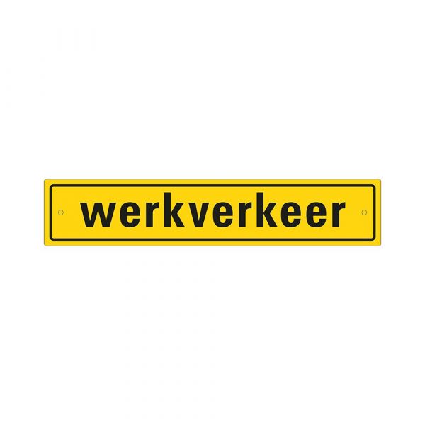 Panneau de signalisation de travail incl. ventouses - 80x400 mm avec trous percés.