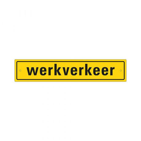 Panneau de signalisation de travail incl. ventouses - 80x400 mm avec trous percés.