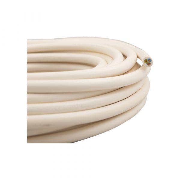Câble domestique 3x1,0 blanc 10 mètres.