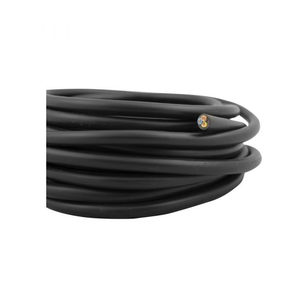 Câble domestique 3x1,0 noir 5 mètres