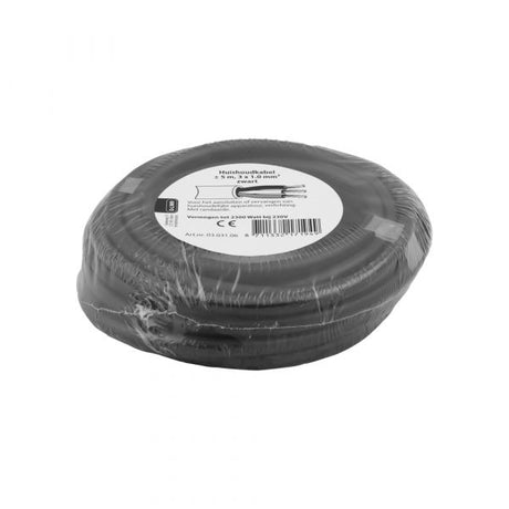 Câble domestique 3x1,0 noir 5 mètres