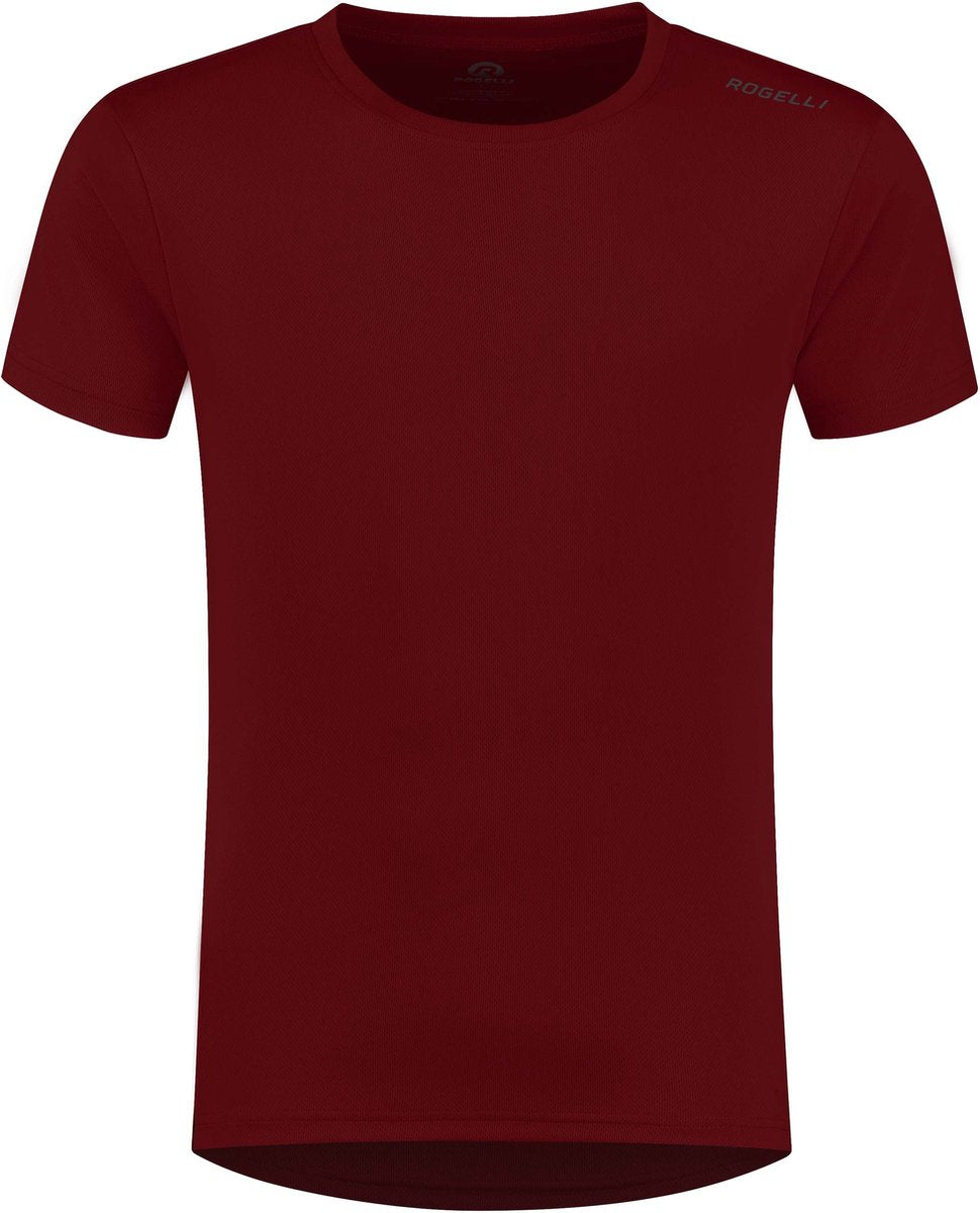 Rogelli promo hardloopshirt heren - korte mouwen - bordeaux - l