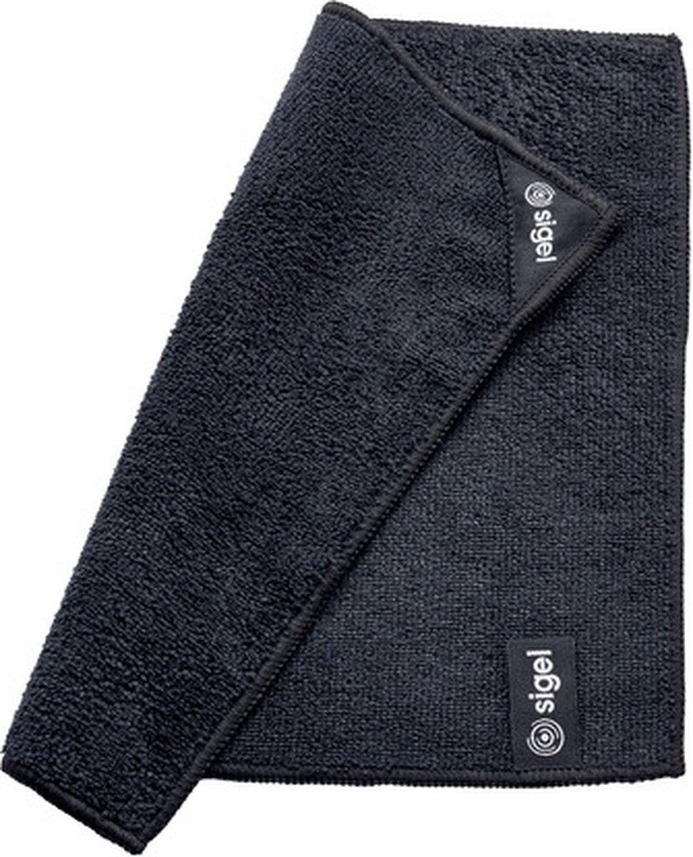Chiffon de nettoyage Sigel - noir - pour tableau blanc - magnétique - 25x25cm - si-ba110