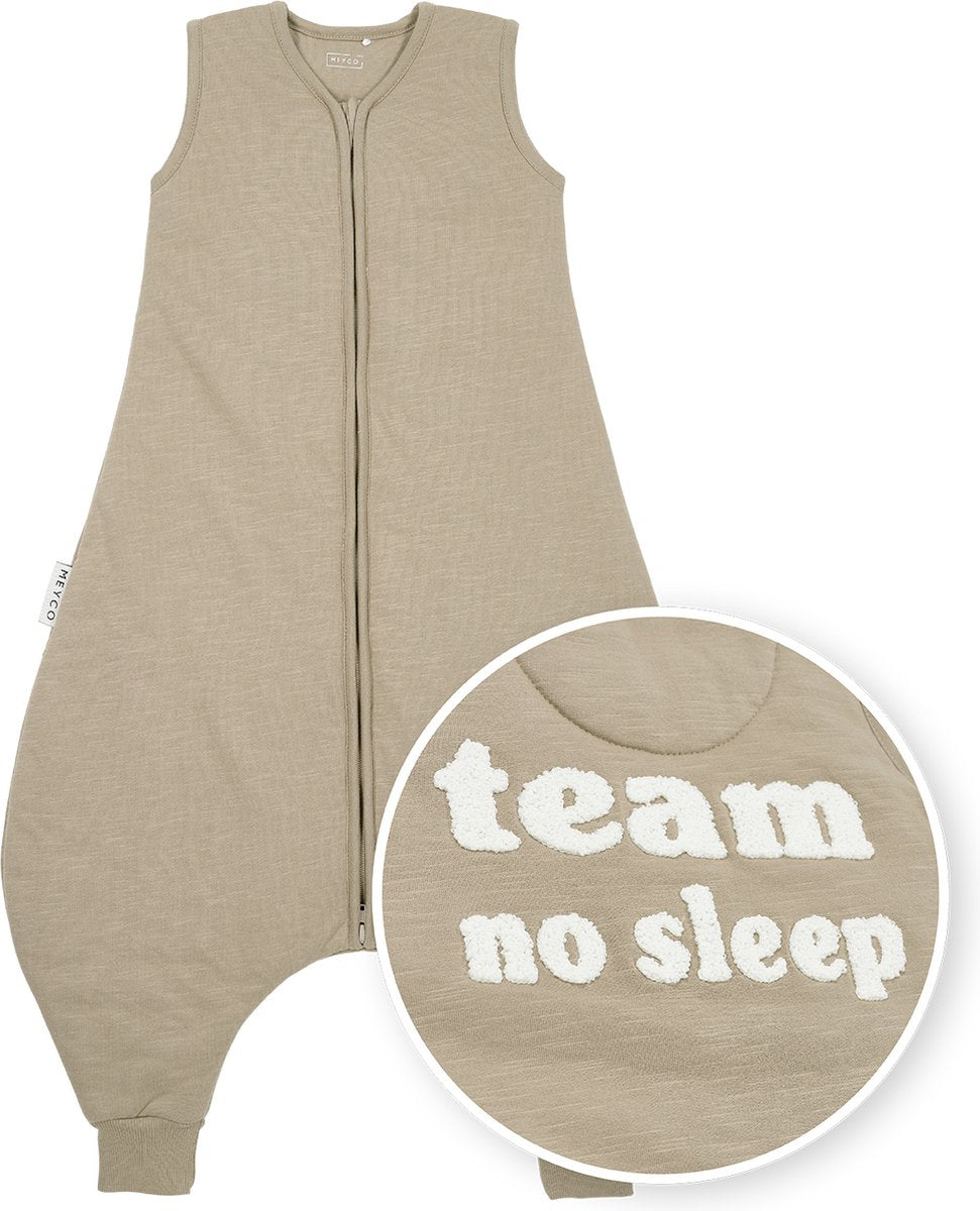 Meyco bébé flammé avec équipe sans application de sommeil pull-over pour bébé d'hiver - taupe blanc cassé - 92 cm - 2,0 tog