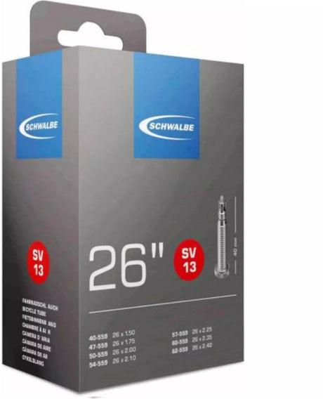 Tube intérieur de Schwalbe SV13 26 pouces 40 62-559 SV 60 mm Extrans
