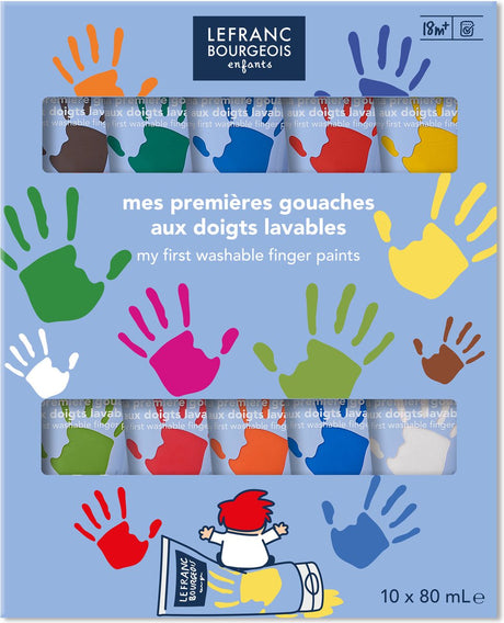 Lefranc bourgeois lefranc bourgeois éducation gouache peinture au doigt coffret 10x80ml