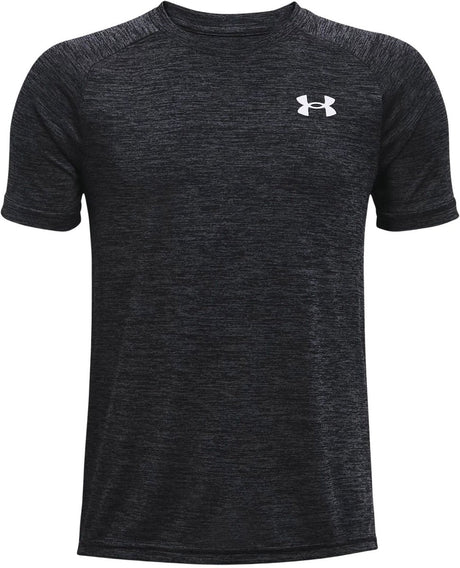 Under armour ua tech 2.0 ss-blk chemise de sport pour garçons - noir - blanc