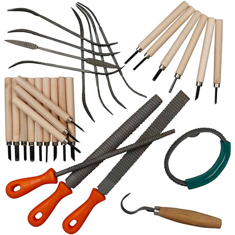 Jeu d'outils en pierre ollaire Creativ Company, 1 jeu