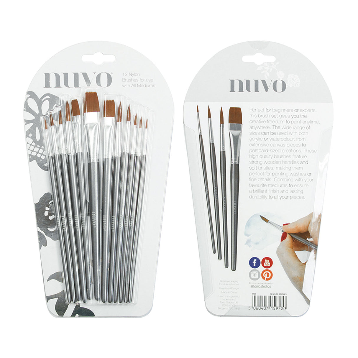Nuvo par Tonic Studios nuvo • ensemble de pinceaux 12 pièces