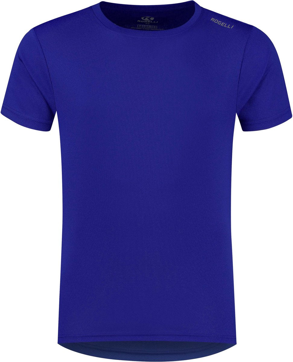 Rogelli promo hardloopshirt heren - korte mouwen - blauw - 128 140