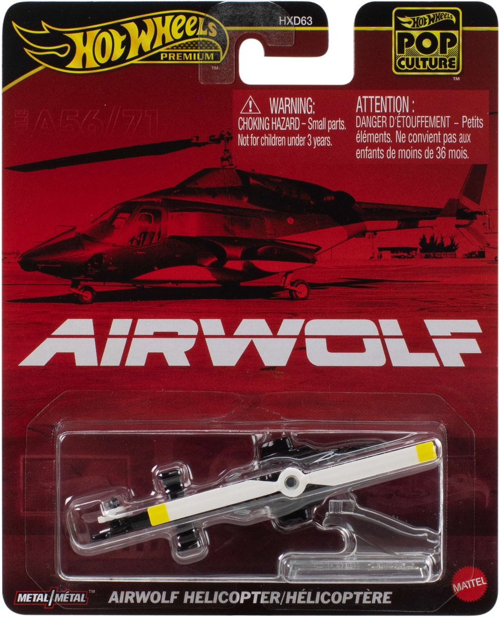 Hot Wheels Premium - hélicoptère Airwolf - 1:64 - Mattel
