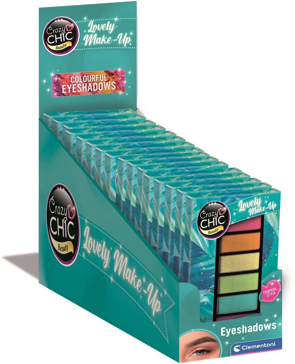 Clementoni fard à paupières crazy chic tropical - 6 couleurs