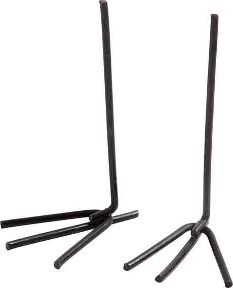 Creativ company pattes de poulet, h : 5 cm, l : 2 cm, noir, 10 paires 1 boîte
