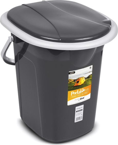 Greenblue toilettes de camping 19l - seau de toilette mobile toilette de voyage seau de toilette toilette de camping mobile anthracite